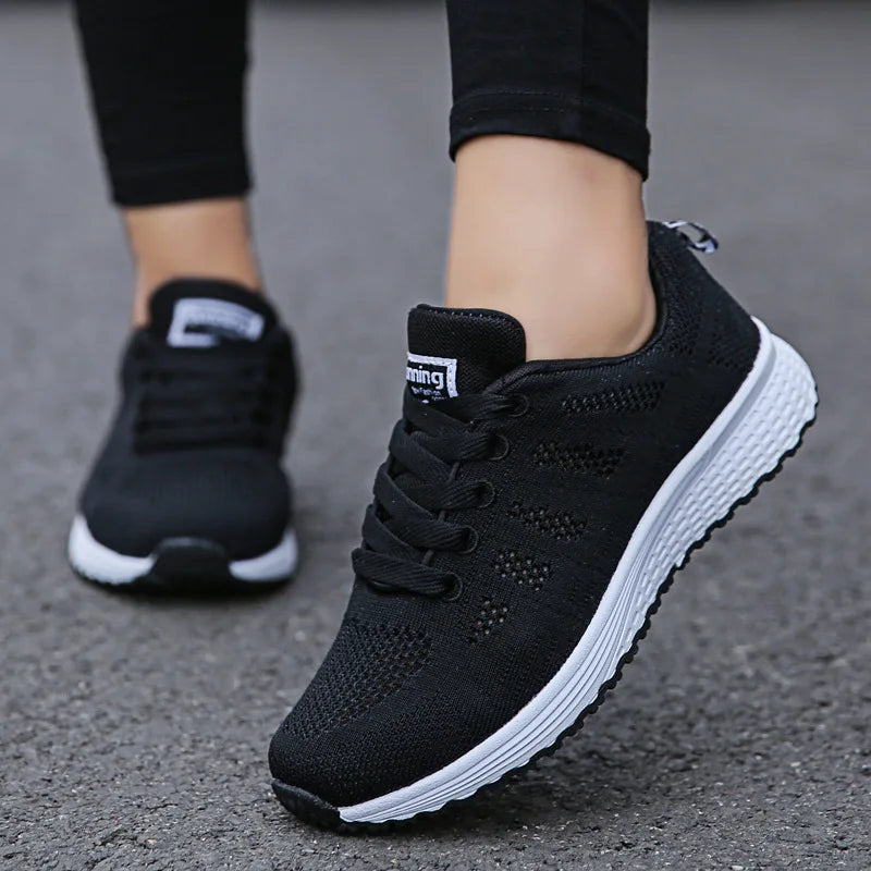 F.W.S Women Casual Shoes Fashion Breathable Walking Mesh Flat Shoes Woman White Sneakers Women 2024 Tenis Feminino Female Shoes