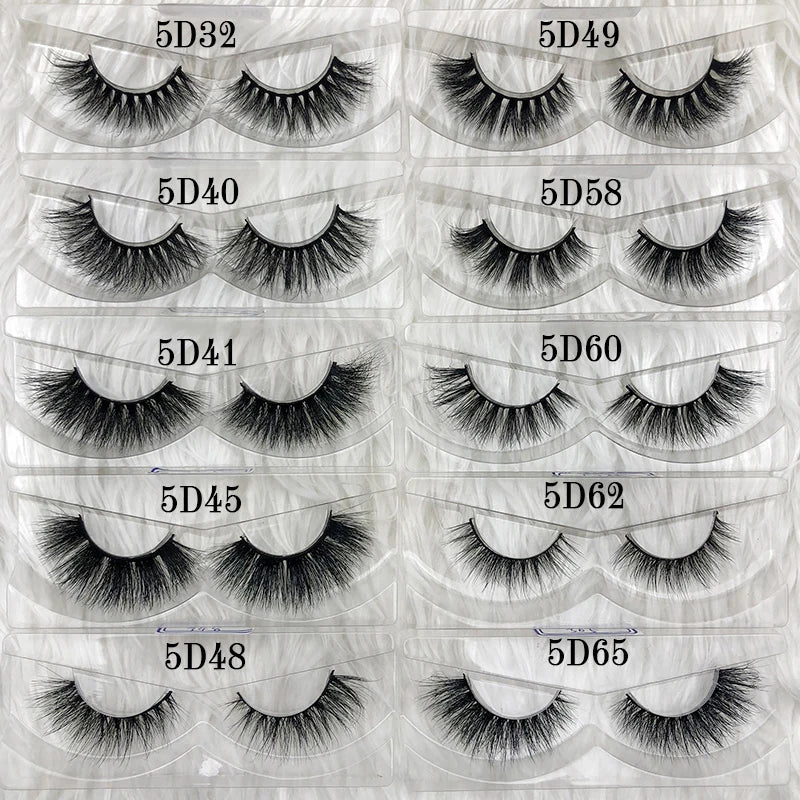 F W S..Mikiwi wholesale 50 pairs/pack 3D Mink Lashes No packaging Full Strip Lashes Mink False Eyelashes custom box Makeup eyelashes