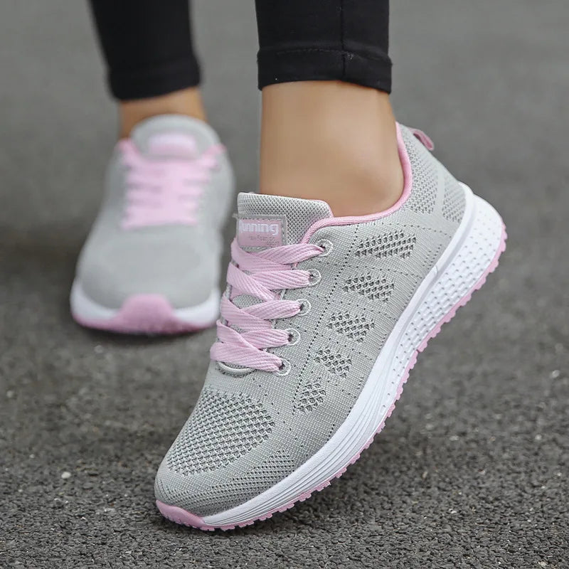 F.W.S Women Casual Shoes Fashion Breathable Walking Mesh Flat Shoes Woman White Sneakers Women 2024 Tenis Feminino Female Shoes