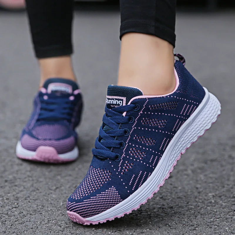 F.W.S Women Casual Shoes Fashion Breathable Walking Mesh Flat Shoes Woman White Sneakers Women 2024 Tenis Feminino Female Shoes