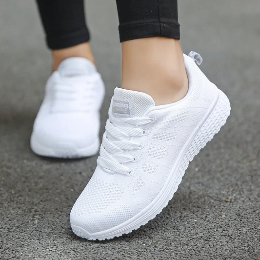 F.W.S Women Casual Shoes Fashion Breathable Walking Mesh Flat Shoes Woman White Sneakers Women 2024 Tenis Feminino Female Shoes