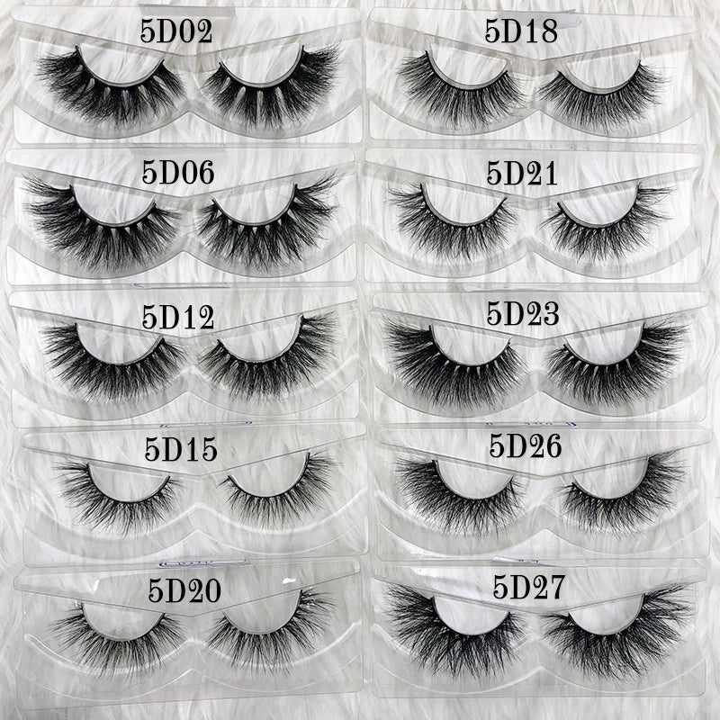 F W S..Mikiwi wholesale 50 pairs/pack 3D Mink Lashes No packaging Full Strip Lashes Mink False Eyelashes custom box Makeup eyelashes