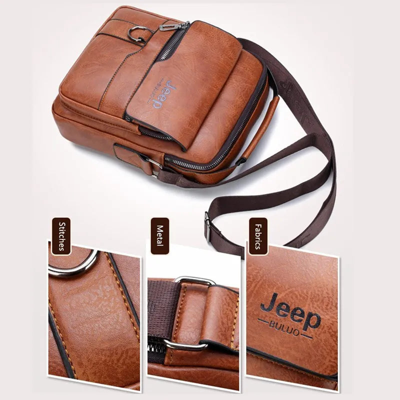 F.W.S ...Crossbody Messenger Bags Business Casual Handbag Brand Shoulder New High Quality Leather For Men Business Casual Fash