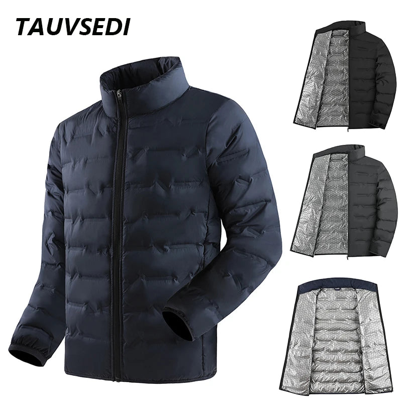 Fashion.w.s..Men White Duck Down Jacket Warm Thick Stand Collar Windproof Puffer Jacket Mens Lightweight Coat Casual High Quality Jacket Male