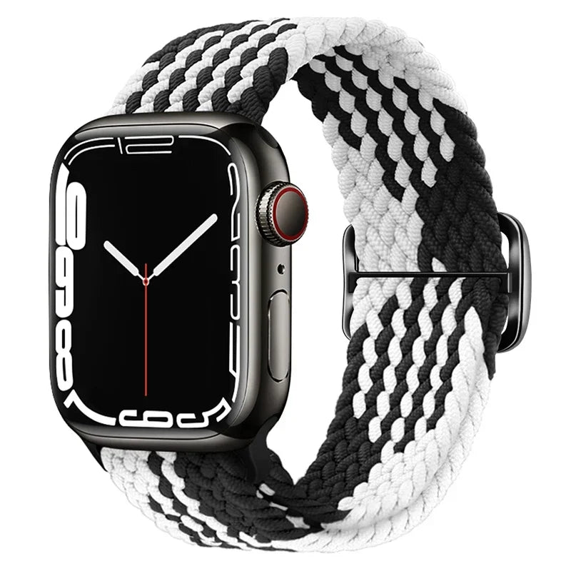 F.W.S....Apple watch Strap 44mm 40mm 45mm 41mm 42mm 38mm 49mm Elastic Solo bracelet iWatch series 7 se 3 6 Ultra 8 Band