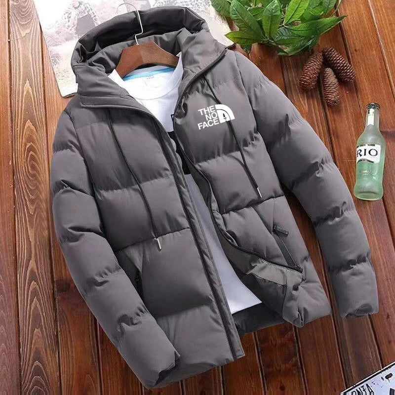 F W S..Winter Hooded Jacket Men's Warm Down Street Fashion Casual  Parka Coat