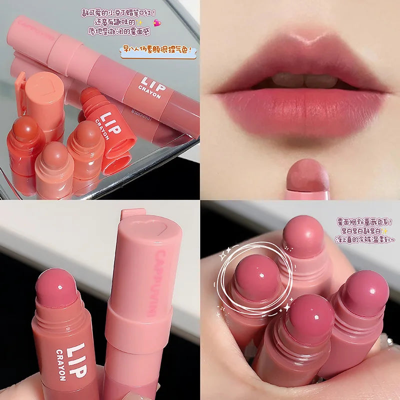 F.W.S...4 In 1 Matte Lipstick Pencil Kit Combo Velvet Sexy Red Lip Tint Non-stick Cup Multicolour Lipstick Pen Makeup Lips Cosmetic Set