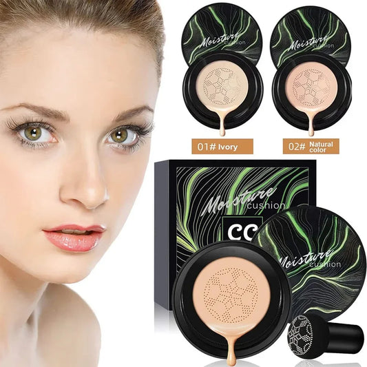 F.w.S..Magic Foundation Mushroom Head Air Cushion CC Cream Face Concealer Moisturizing Waterproof Foundation Base Makeup Cosmetics