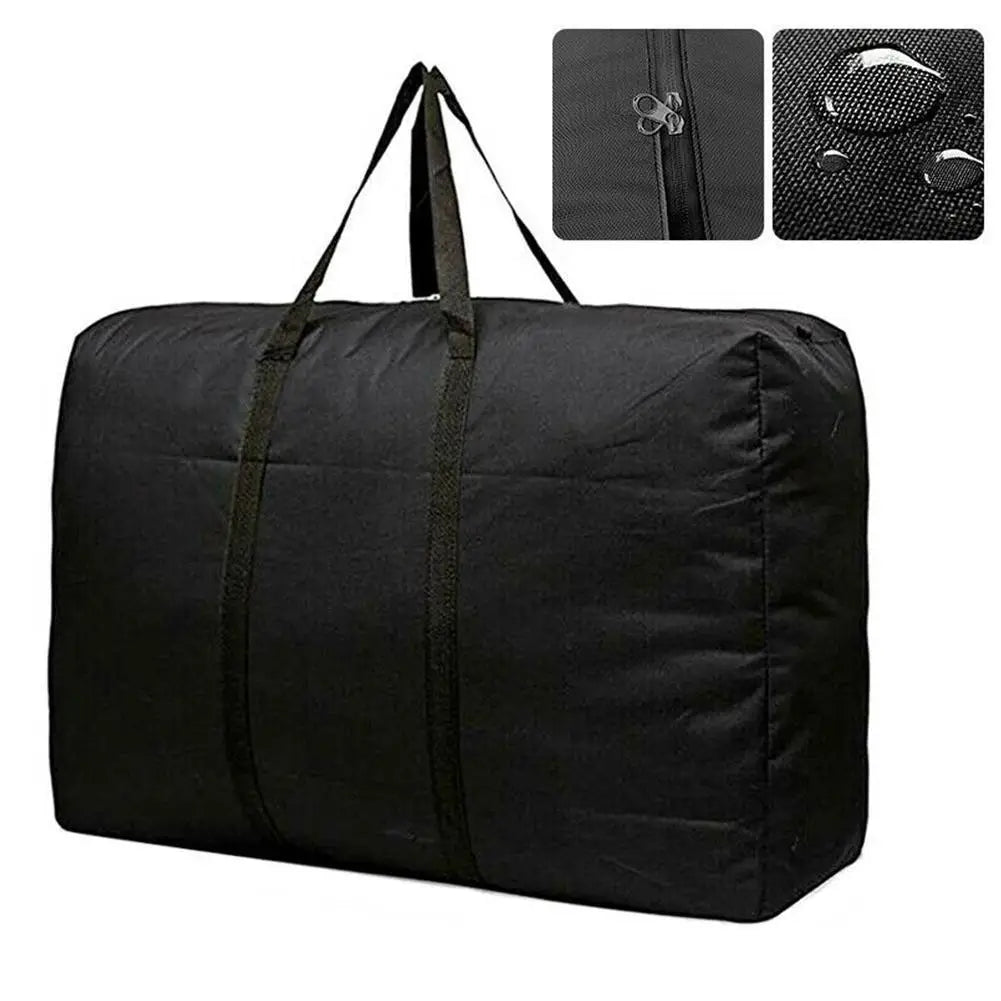 F.W.S...Large Capacity Folding Duffle Bag Travel Clothes Storage Bags Zipper Oxford Weekend Bag Thin Portable Moving Luggage Hand Bag