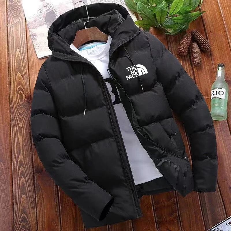 F W S..Winter Hooded Jacket Men's Warm Down Street Fashion Casual  Parka Coat