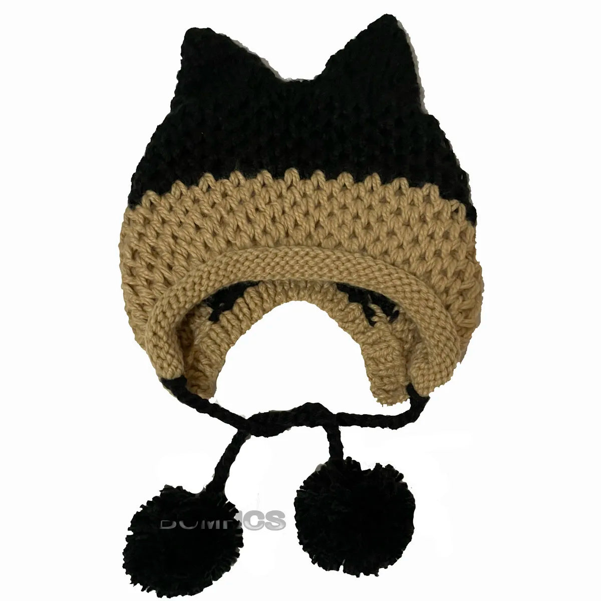 F.wS...Cute Fox Ears Beanie Winter Warm 100% Handmade Knit Hat