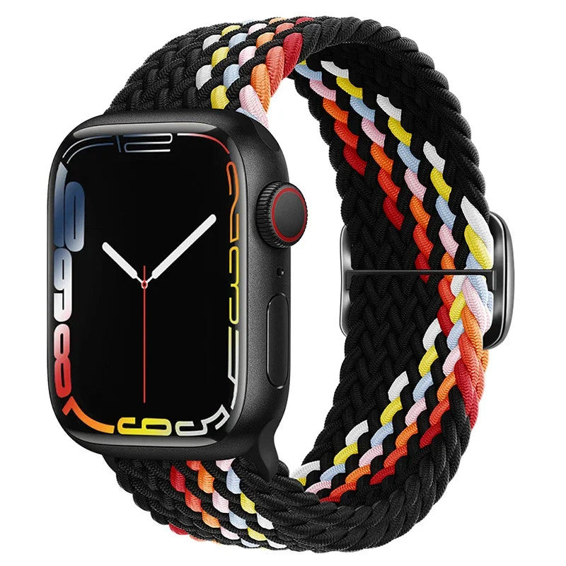 F.W.S....Apple watch Strap 44mm 40mm 45mm 41mm 42mm 38mm 49mm Elastic Solo bracelet iWatch series 7 se 3 6 Ultra 8 Band