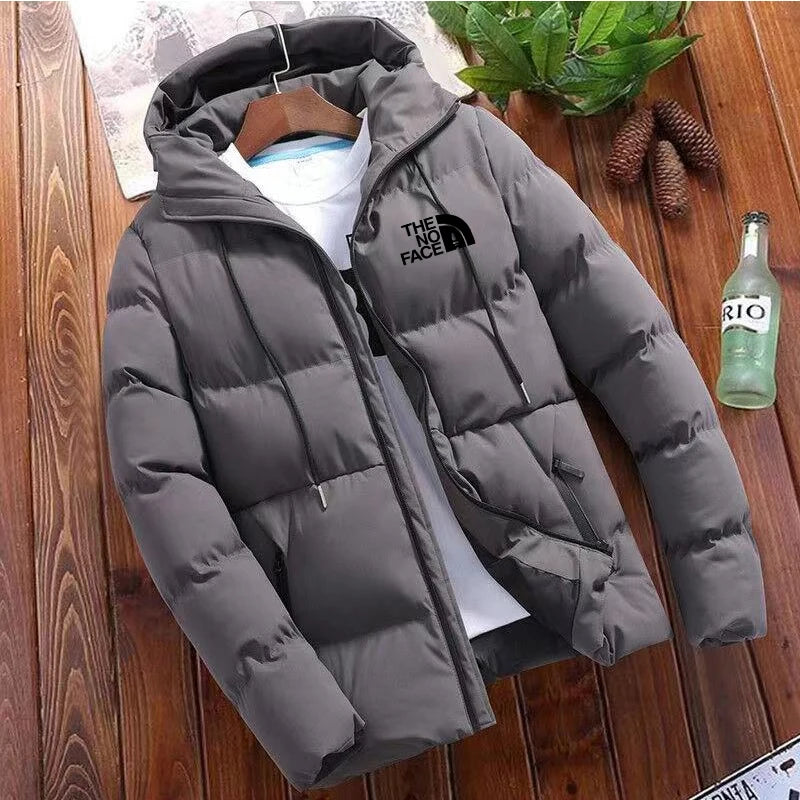 F W S..Winter Hooded Jacket Men's Warm Down Street Fashion Casual  Parka Coat