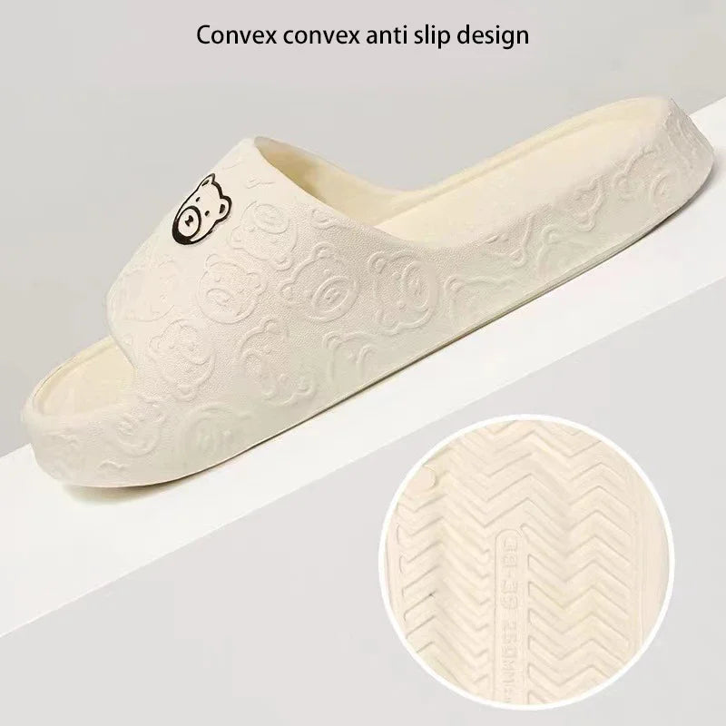 F.W.S  Summer Women Fashion Cute Outdoor Non-Slip Rubber Slippers Indoor Soft Sole Couple Graffiti Sandals