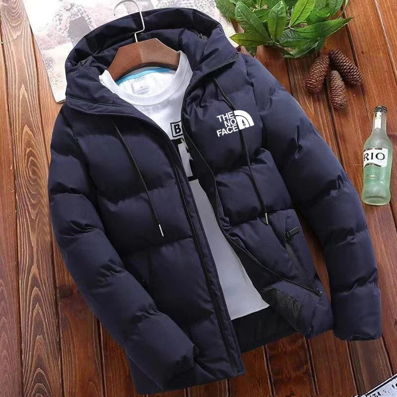 F W S..Winter Hooded Jacket Men's Warm Down Street Fashion Casual  Parka Coat