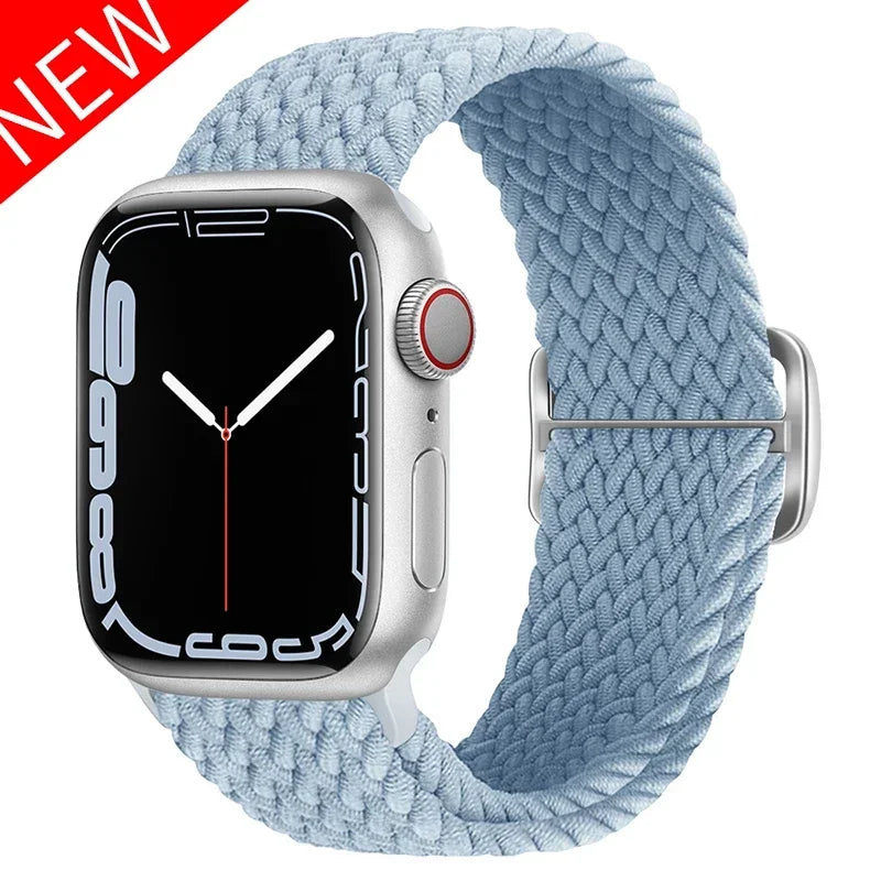 F.W.S....Apple watch Strap 44mm 40mm 45mm 41mm 42mm 38mm 49mm Elastic Solo bracelet iWatch series 7 se 3 6 Ultra 8 Band