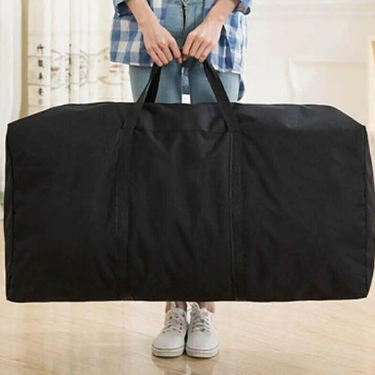 F.W.S...Large Capacity Folding Duffle Bag Travel Clothes Storage Bags Zipper Oxford Weekend Bag Thin Portable Moving Luggage Hand Bag