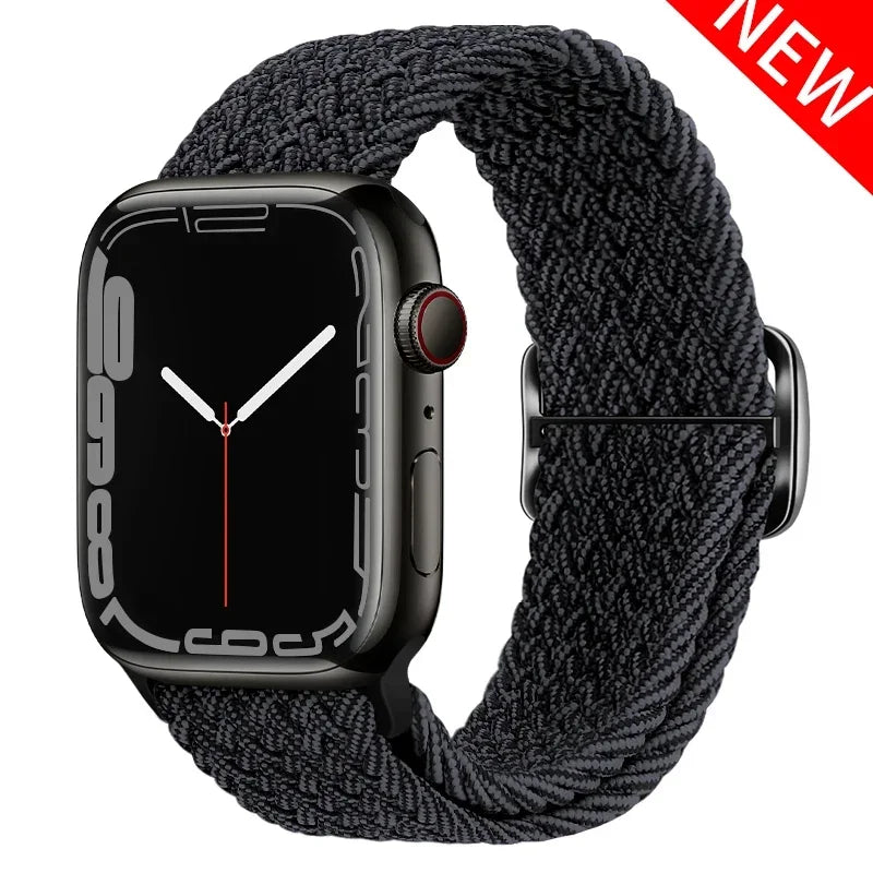 F.W.S....Apple watch Strap 44mm 40mm 45mm 41mm 42mm 38mm 49mm Elastic Solo bracelet iWatch series 7 se 3 6 Ultra 8 Band