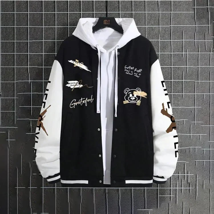 Fashions.w.s..2024 Men's Spring and Autumn Baseball Coat Loose Casual High Quality Jacket Men Clothing