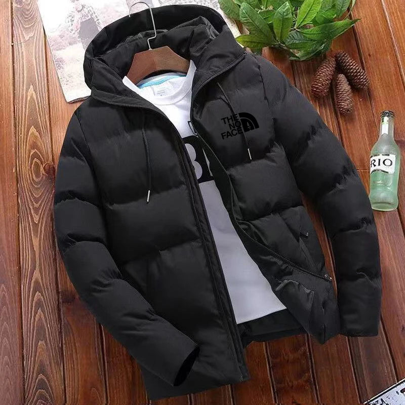 F W S..Winter Hooded Jacket Men's Warm Down Street Fashion Casual  Parka Coat