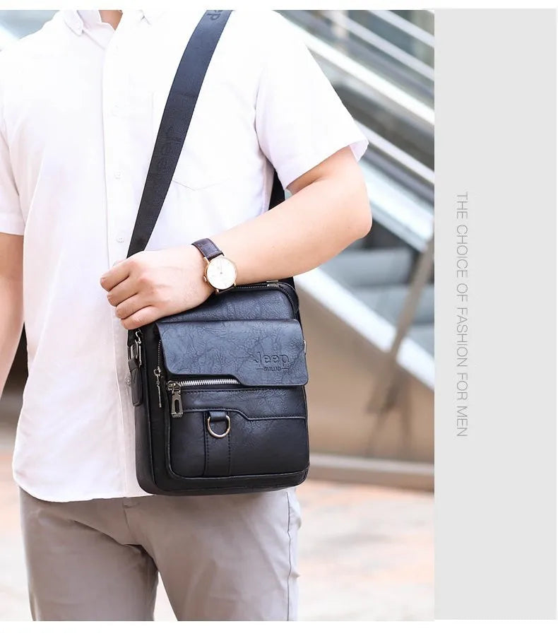 F.W.S ...Crossbody Messenger Bags Business Casual Handbag Brand Shoulder New High Quality Leather For Men Business Casual Fash