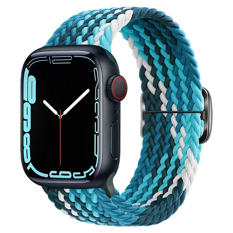 F.W.S....Apple watch Strap 44mm 40mm 45mm 41mm 42mm 38mm 49mm Elastic Solo bracelet iWatch series 7 se 3 6 Ultra 8 Band