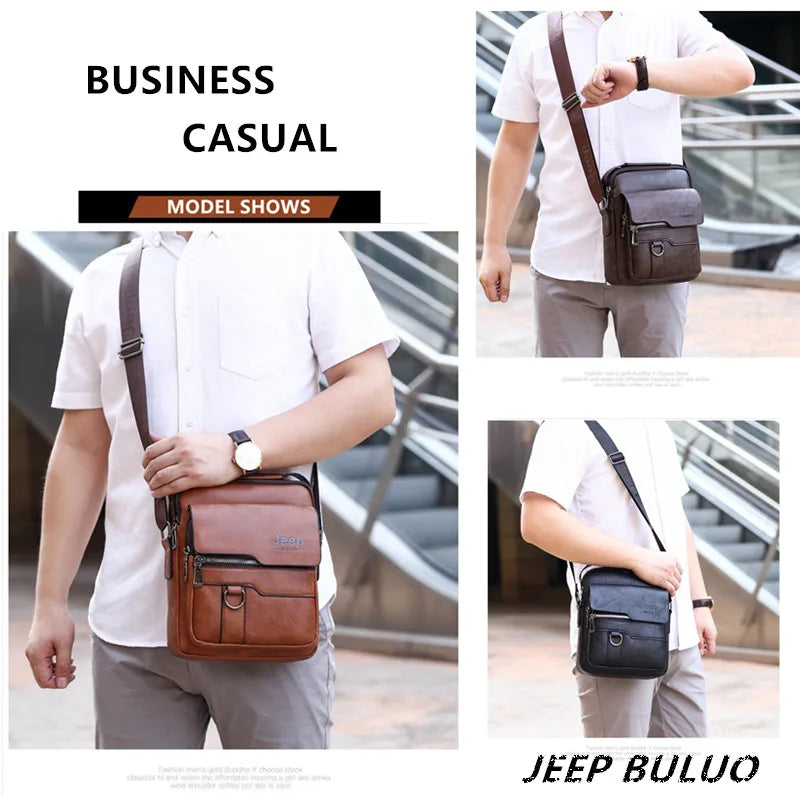 F.W.S ...Crossbody Messenger Bags Business Casual Handbag Brand Shoulder New High Quality Leather For Men Business Casual Fash