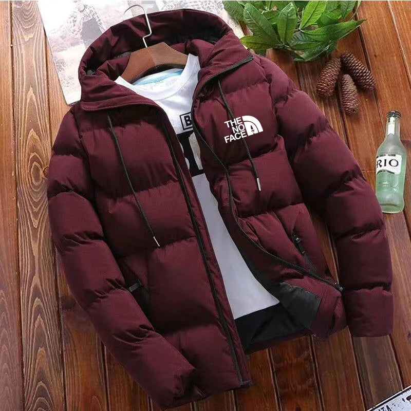 F W S..Winter Hooded Jacket Men's Warm Down Street Fashion Casual  Parka Coat